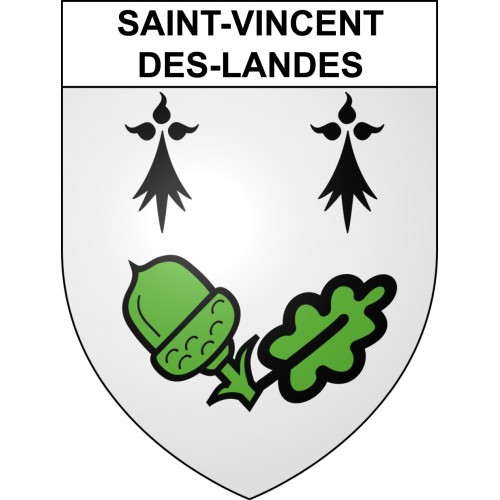 Saint-Vincent-des-Landes 44 ville sticker blason écusson autocollant adhésif