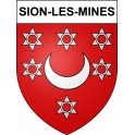 Pegatinas escudo de armas de Sion-les-Mines adhesivo de la etiqueta engomada