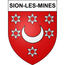 Sion-les-Mines Sticker wappen, gelsenkirchen, augsburg, klebender aufkleber