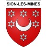 Sion-les-Mines Sticker wappen, gelsenkirchen, augsburg, klebender aufkleber