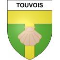 Pegatinas escudo de armas de Touvois adhesivo de la etiqueta engomada