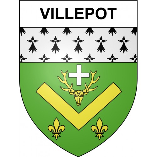 Villepot 44 ville sticker blason écusson autocollant adhésif