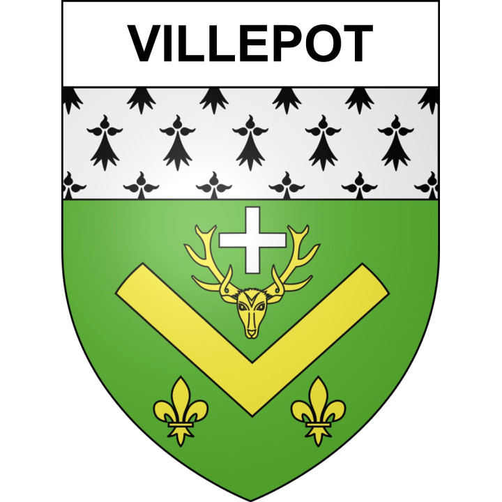 Villepot 44 ville sticker blason écusson autocollant adhésif