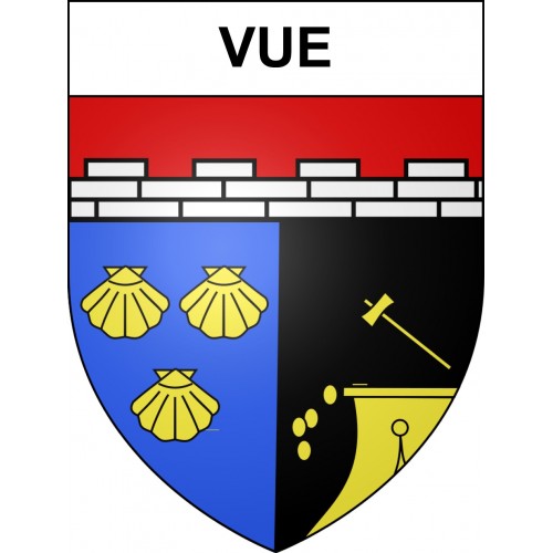 Pegatinas escudo de armas de Vue adhesivo de la etiqueta engomada