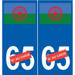 Gens du voyage sticker numéro au choix autocollant Foot