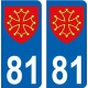 64 Pau-aufkleber plakette ez stadt