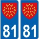 64 Pau sticker plate registration city