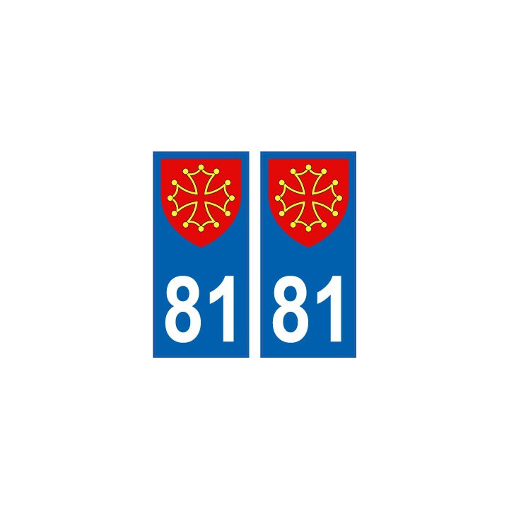 81 Occitan blason autocollant plaque immatriculation auto ville sticker
