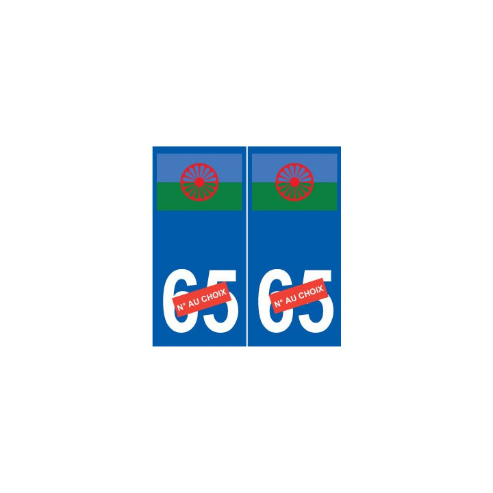Gens du voyage sticker numéro au choix autocollant Foot