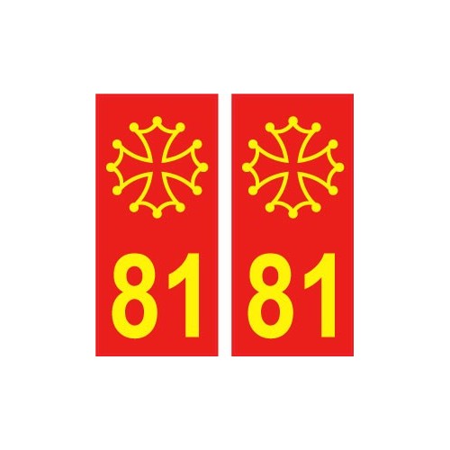 64 Pau logo adesivo piastra di registrazione city