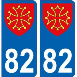 82 Occitan blason autocollant plaque immatriculation auto ville sticker