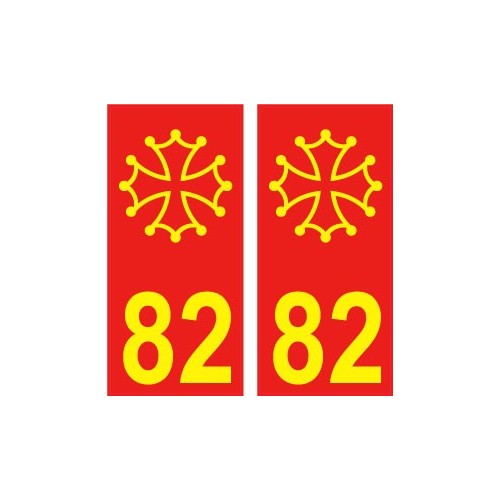 64 Pau logo sticker plate registration city