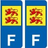 F Bigorre sticker autocollant plaque immatriculation auto