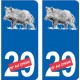 Sanglier numero au choix logo 33 V1 sticker autocollant plaque immatriculation auto