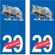 Sanglier numero au choix logo 33 V1 sticker autocollant plaque immatriculation auto