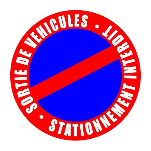 autocollant sticker STATIONNEMENT INTERDIT