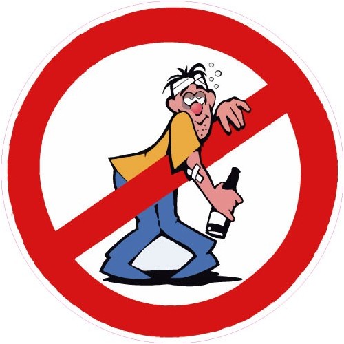 stop alcoolisme logo 1 autocollant adhésif sticker
