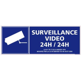 surveillance video 24H autocollant logo 887 adhésif sticker