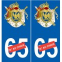 Napoleon empire sticker number choice sticker plate auto logo 1