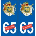 Napoléon empire sticker numéro au choix autocollant plaque auto logo 1