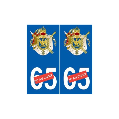 Napoléon empire sticker numéro au choix autocollant plaque auto logo 1