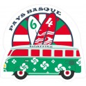 Van Pays Basque Souvenir Flo BIARRITZ autocollant logo 568 adhésif sticker