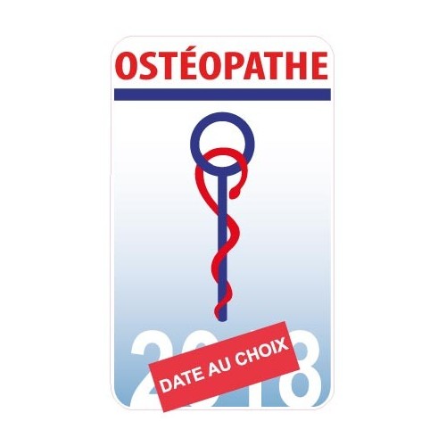 Caducée Ostéopathe date au choix sticker autocollant