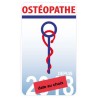 Caducée Ostéopathe depuis date au choix sticker autocollant