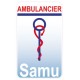 Caducée Samu Ambulancier sans date sticker autocollant