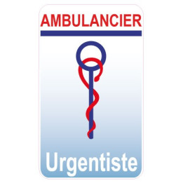 Caduceo de Cuidado de la salud del Ayudante de la etiqueta engomada de la etiqueta engomada