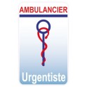 Caducée Urgentiste Ambulancier sans date sticker autocollant