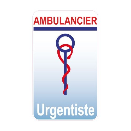 Caducée Urgentiste Ambulancier sans date sticker autocollant