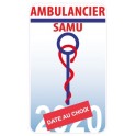 Caducée Samu Ambulancier date au choix sticker autocollant logo 2