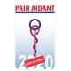 Caducée Pair Aidant date au choix sticker autocollant