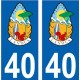 64 Pau-aufkleber plakette ez stadt