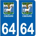 64 Pau sticker plate registration city