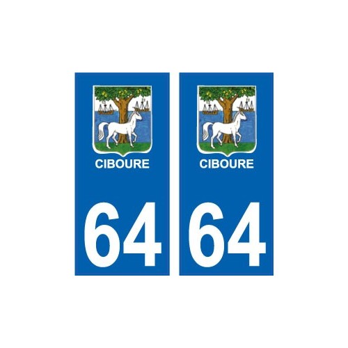 64 Pau-aufkleber plakette ez stadt