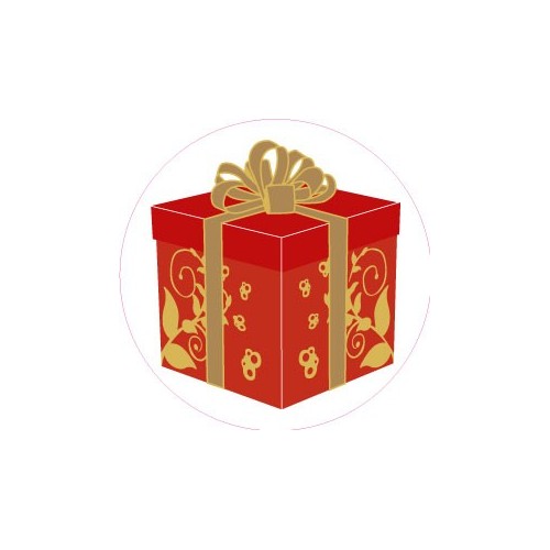 Cadeau de Noël autocollant logo 3 adhésif sticker