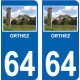 66 Cerdanya sticker aufkleber platte