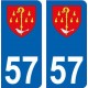 64 Pau placa etiqueta de registro de la ciudad