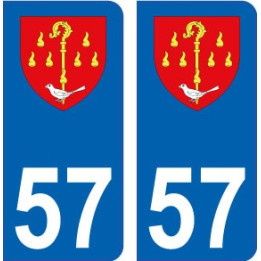 57 Plappeville blason autocollant plaque immatriculation auto ville sticker