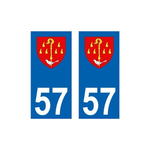 57 Plappeville blason autocollant plaque immatriculation auto ville sticker
