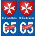 Ordre de Malte sticker numéro au choix autocollant plaque auto