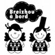 Bébé Breizhou à bord Bretagne 2684 autocollant sticker