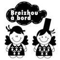 Bébé Breizhou à bord Bretagne 2684 autocollant sticker