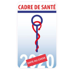 Caducée Cadre de Santé date au choix sticker autocollant