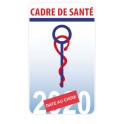 Caduceo de Cuidado de la salud del Ayudante de la etiqueta engomada de la etiqueta engomada