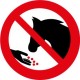 Interdiction de nourrir les chevaux autocollant adhésif sticker logo 4