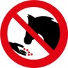 Interdiction de nourrir les chevaux autocollant adhésif sticker logo 4