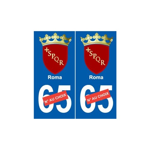  Roma province Italie sticker numéro au choix autocollant plaque auto